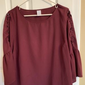 Burgundy blouse size XL